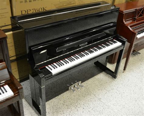 Schiller Concert C48 Upright Piano Ebony Polish Piano Demo Videos For