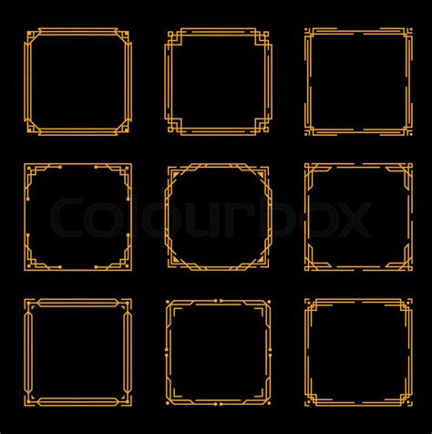 Gold Art Deco Border