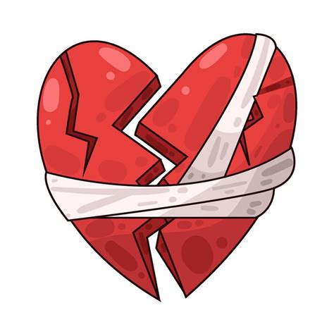 illustration  broken heart  vector art  vecteezy
