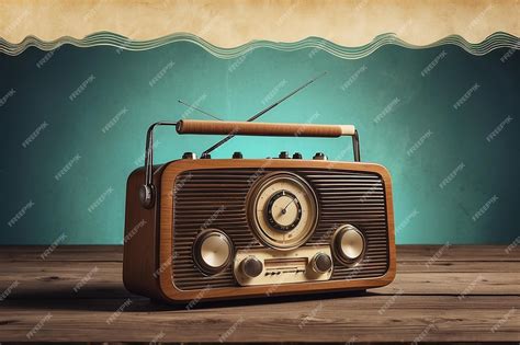 Premium Photo Vintage Radio Waves Background With Copy Space