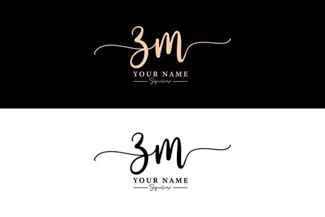 Zm Letter Handwriting Graphic By Graphicfirozkabir Creative Fabrica