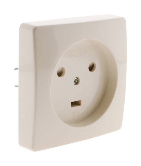 Prise à Encastrer 20a 2pt Blanc Zenitech Leroy Merlin