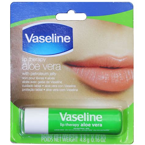 Vaseline Lip Therapy Aloe Vera Moisturizing Stick Vitamin E Clear Lip Chap Moisturizer 1