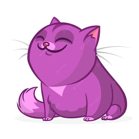 Premium Vector | Cartoon funny fat cat illustration