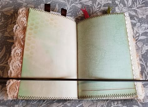 Handmade Shabby Chic Vintage Journal Diary Stitching Junk Etsy