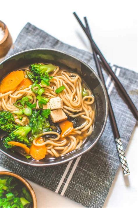 Vegan Miso Noodle Soup Recipe World Of Vegan