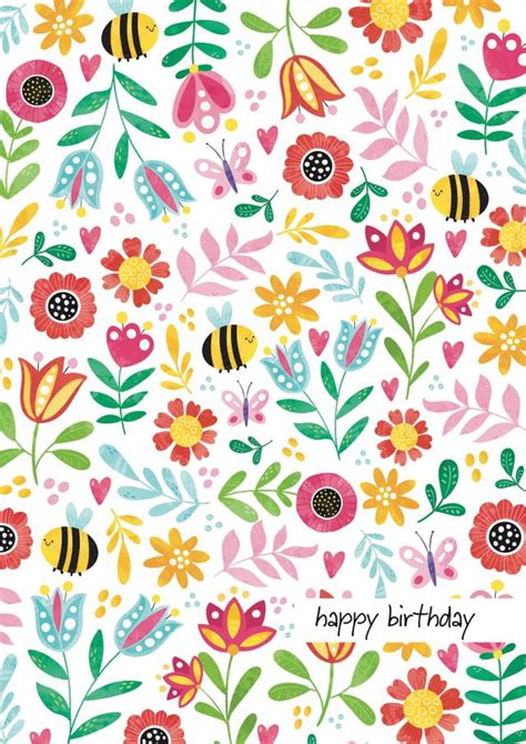 Floral Pattern Birthday Thortful