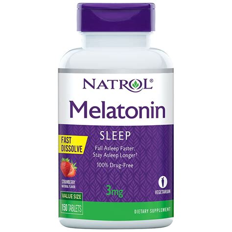 Natrol Melatonin 3 mg Fast Dissolve Tablets Strawberry | Walgreens