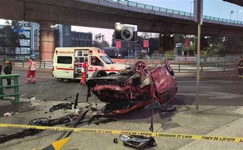 Cdmx Pareja Fallece Tras Volcadura De Su Auto En Perif Rico Sur