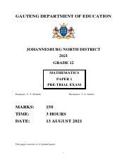 Pre Trial Mock Exam P1 2021 3 Pdf GAUTENG DEPARTMENT OF EDUCATION