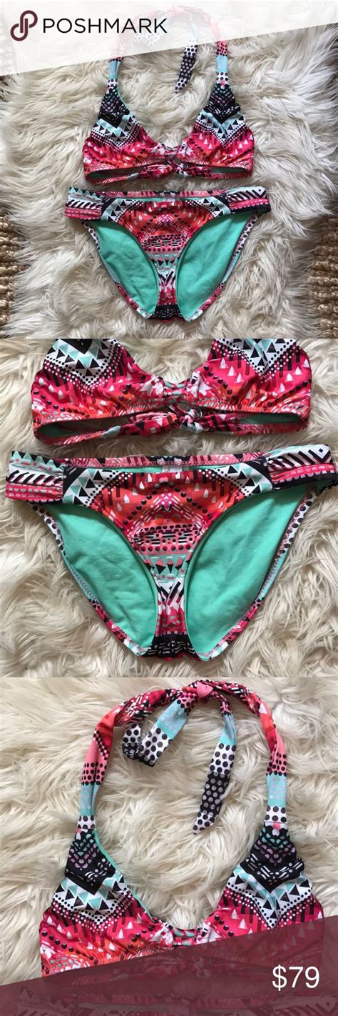 Becca By Rebecca Virtue Swim Bikini Aztec Halter Bikinis Swim
