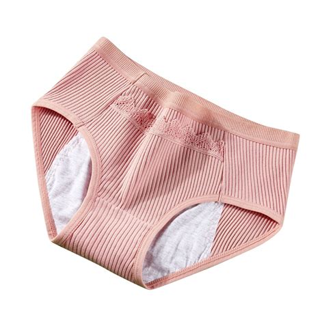 Apexfwdt 3pc Period Underwear For Women Leak Proof Cotton Overnight Menstrual Panties Briefs