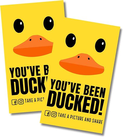 Lashicorn Youve Been Ducked Card 50 pk 2x3.5 Attach Tags to Rubber