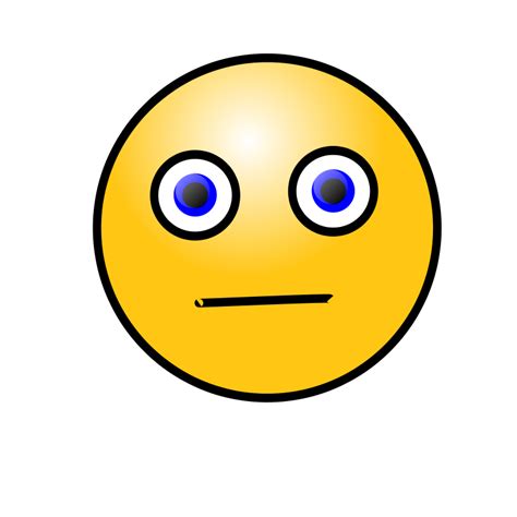 boring face emoticon clipart