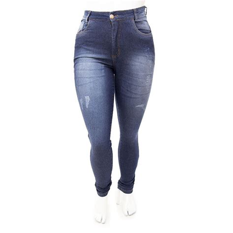 Calça Jeans Plus Size Feminina Hot Pants Hevox Cintura Alta Ane Jeans Anos