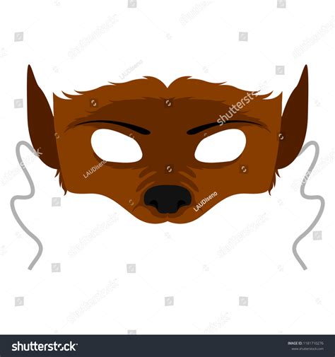 Isolated Halloween Werewolf Mask Vector Illustration Stock Vector ...