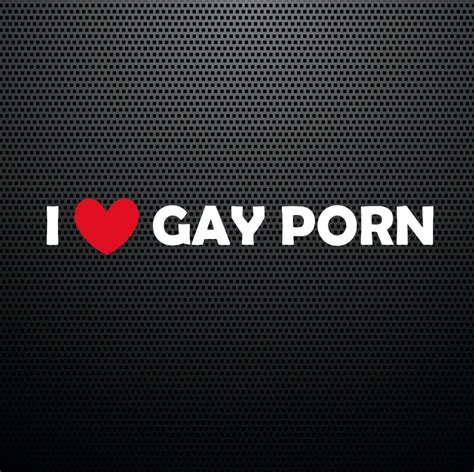 Pegatina I Love Gay Porn Vinilo Alta Calidad