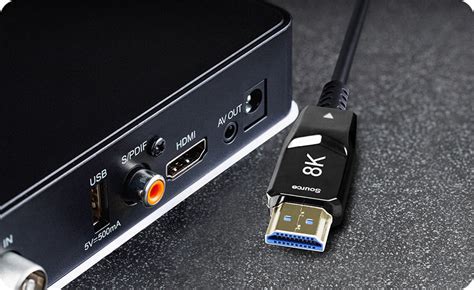 Cabo HDMI Profissional Fibra Óptica 8K 50m Aquário