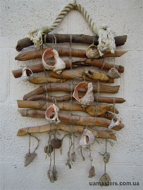 Beautiful Decorative Driftwood And Shells Wall Art Sculpture This One Of A Kind Ocean Themed