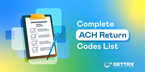 Complete Ach Return Codes List Global Electronic Technology