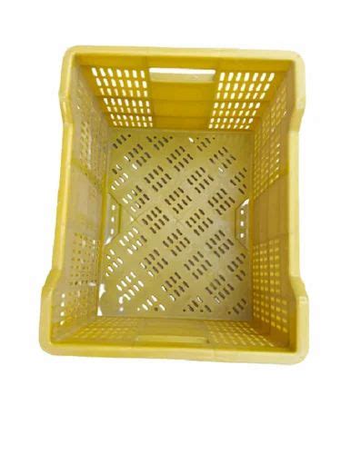 Yellow Vegetable Plastic Crate Size X X Mm At Rs In Madurai