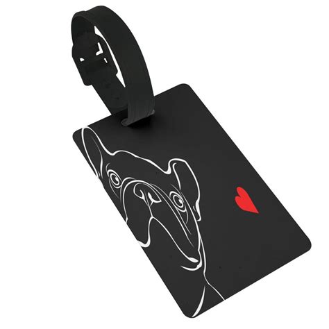 Honeii French Bulldog Print Luggage Tags for Suitcases, Airplane Travel