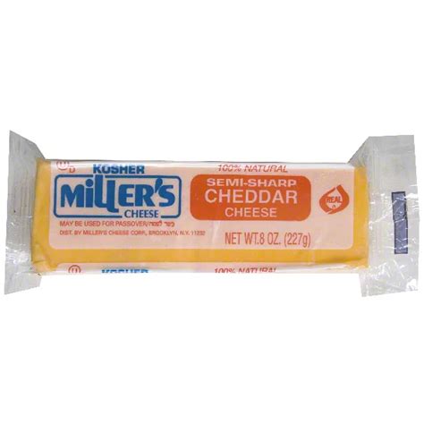 Miller S Cheese Semi Sharp Cheddar Cheese Sticks Shop Cheese At H E B