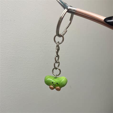 pickle inspired polymer clay key ring etsy