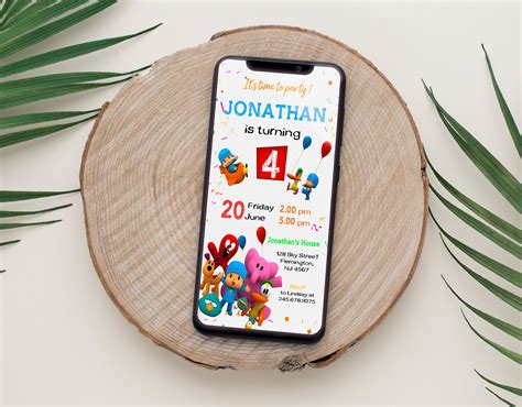 Editable Pocoyo Birthday Invitation Template Mobile Birthday Party