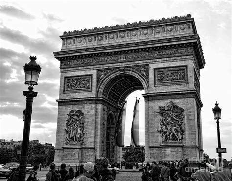 Arc de Triomphe Black White II Photograph by Chuck Kuhn