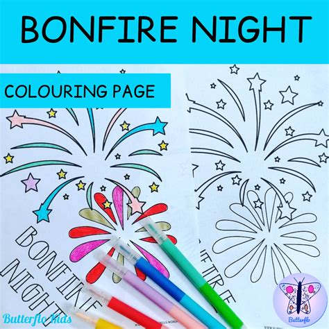 Bonfire Night Colouring Page Butterflo Kids