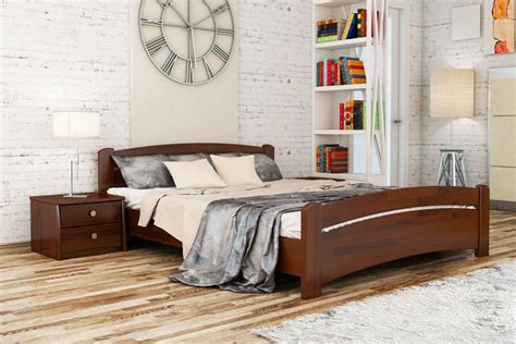 Дерев'яне ліжко Венеція 80x200 кольору каштан (108) від виробника ...