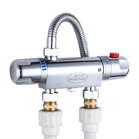 Solar Thermostatic Mixing Valve Exposed Shower Hot And Cold Water Faucet