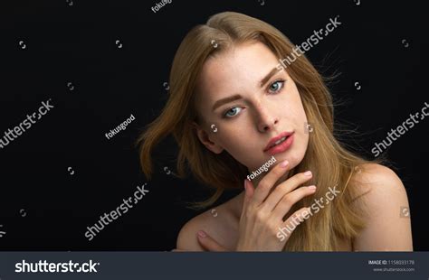 Portrait Beautiful Blonde Girl Studio Stock Photo Shutterstock