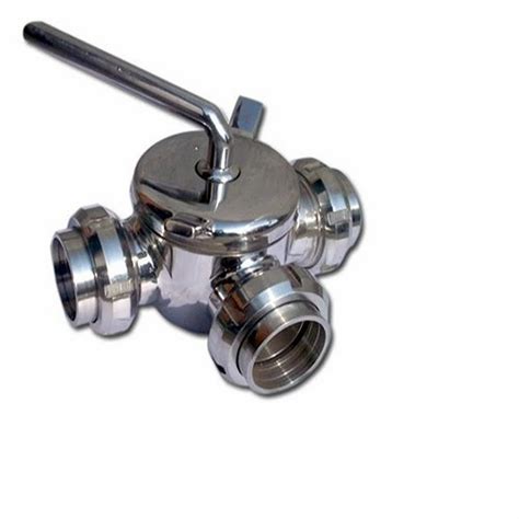 Three Way Plug Valve Stainless Steel Dairy Valve At Rs Piece