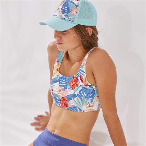 Top de Bikini para Niña Lana 500 Glory White Decathlon