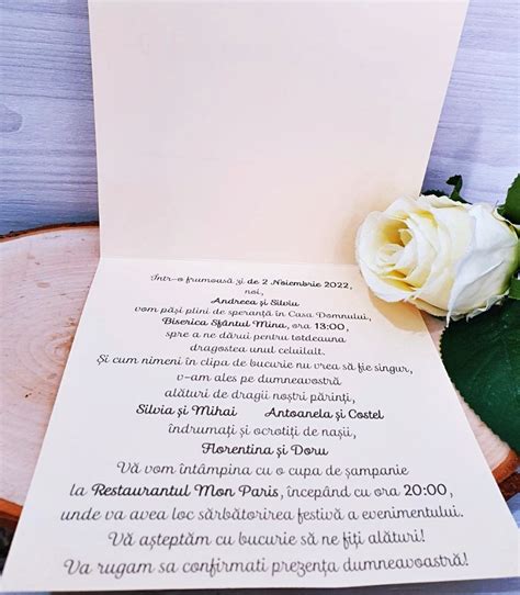 Invitatie Nunta Funditacrem In Tiparire Text Nu Asamblare Nu