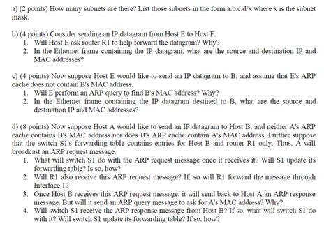 Q4. (18 Points) Consider the network shown in the | Chegg.com
