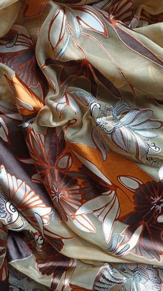 Ткань шелк натуральный, шифон-деворе на отрез, 50 см*140 см, качество ...