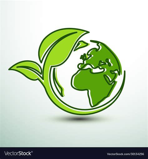 Green earth Royalty Free Vector Image - VectorStock