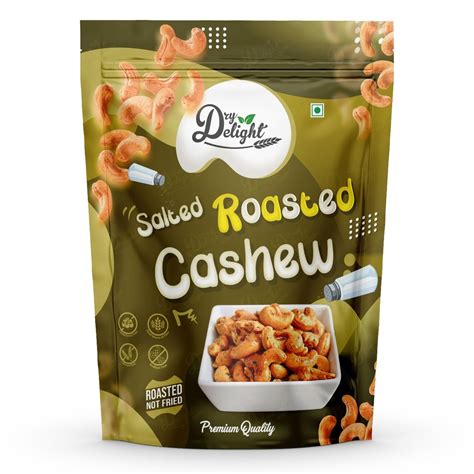 Dry Delight Roasted Salted Cashew Gm Non Fried Plain Spiced