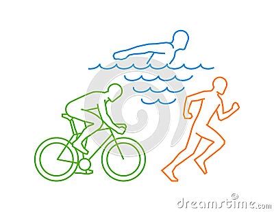 Vector Triathlon Logo. Stock Photo | CartoonDealer.com #78959358