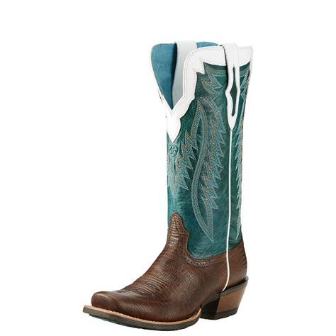 Womens Ariat Futurity Boot Green Top Chocolate Bottom Chick Elms