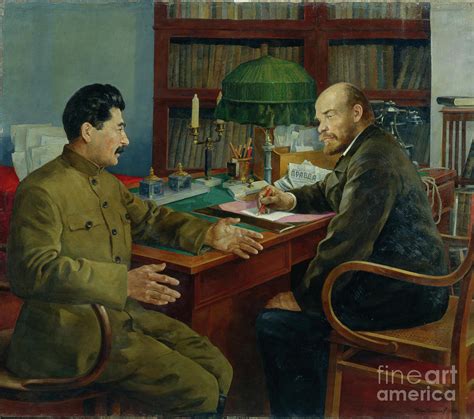 Lenin And Stalin, 1938. Artist by Heritage Images