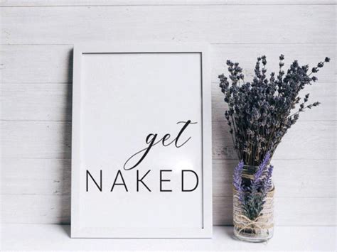 Funny Bathroom Art Get Naked Graphic By WhitePaper Creative Fabrica