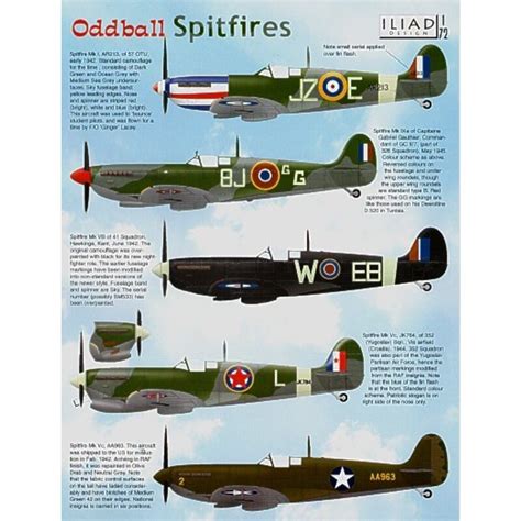 Decals Oddball Supermarine Spitfire 1 72 72002