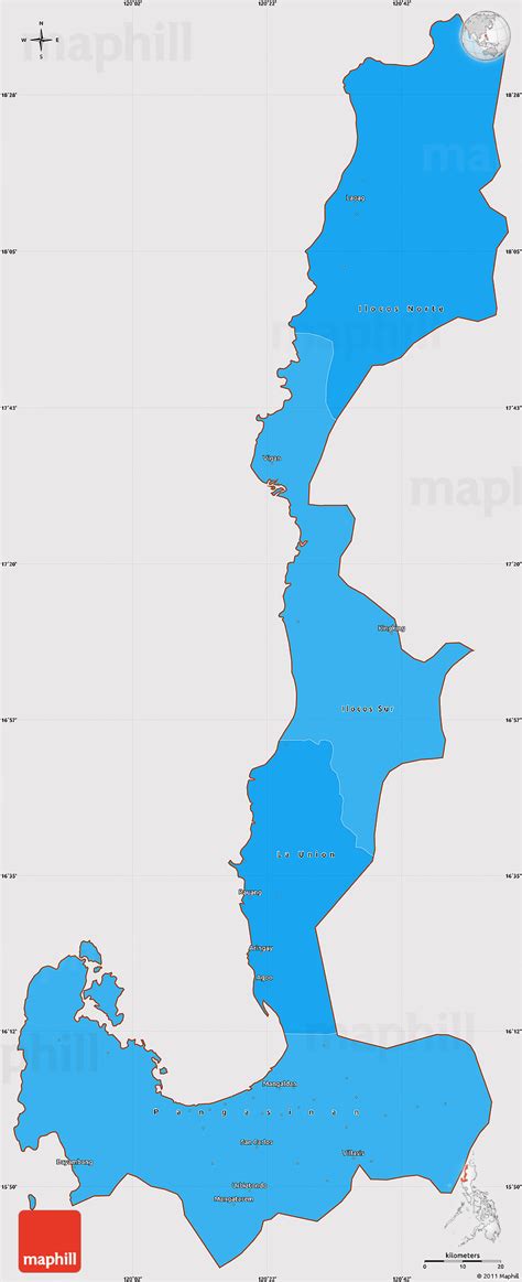 Blank Map Region 1 Philippines