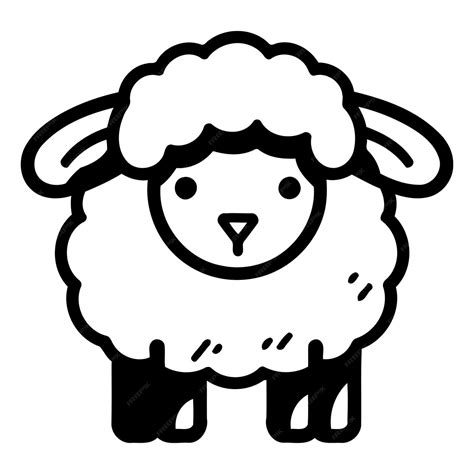 Premium Vector Cute Cartoon Sheep Vector Illustration Isolated On