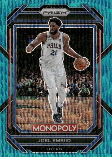 Joel Embiid Prizm Monopoly Teal Wave Raw Price Guide Sports