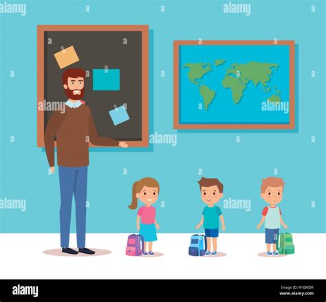 Teacher and classroom design Stock Vector Image & Art - Alamy